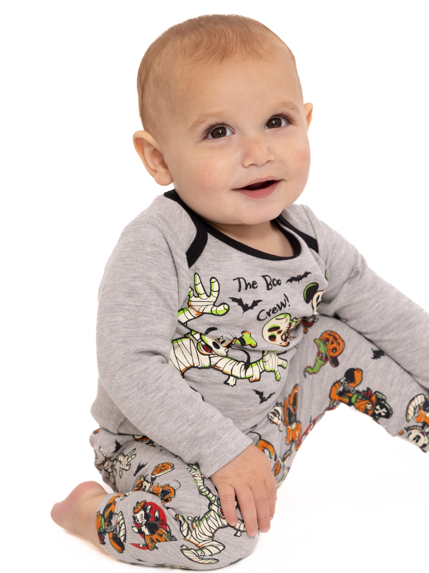 Halloween Mickey & Friends Unisex Baby Glow in the Dark Outfit Set, 3-Piece, Sizes 0M-12M