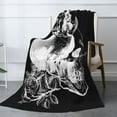 thumbnail image 3 of XMXT Throw Blankets, Call Skeleton Game Pattern Bed Blanket for Bedroom Sofa, 50 x 70 inches Black, 3 of 9