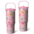 thumbnail image 2 of 1pc Heart Lover 30oz Tumbler with Straw & Handle - Insulated Stainless Steel Cup | Holiday Gift for Man Women (Christmas, Valentine's, Birthday), 2 of 7