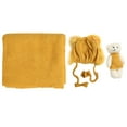 thumbnail image 1 of Conjunto de 3 accesorios para fotografía de bebés, gorro, manta, juguete, disfraz y ropa para recién nacidos, color amarillo, 1 of 14