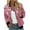 Hot Pink, variant on Lcziwo Womens Jacket Bomber Lightweight Long Sleeve Casual Outerwear Floral Print Crew Neck Windbreaker with Zipper and Pockets 2025 Coats Hot Pink,S