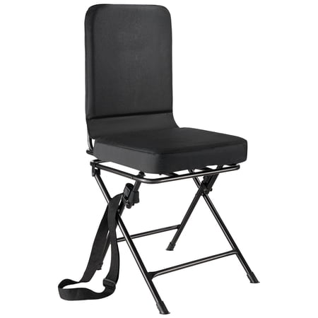 VEVOR Hunting Chair 360° Silent Swivel Foldable Lightweight Portable Blind Chair Heavy-Duty Steel Frame Ground Stool Seat with Adjustable Shoulder