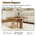 thumbnail image 5 of MDAQMD 31"Round Coffee Table ,Ash Wood Veneer with Stainless Steel Shims,Minimalist Center Table,Mid Century Walnut Coffee Table for Living Room, 5 of 8