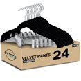 thumbnail image 1 of GVTECH Ganchos de Terciopelo con Clips, Ganchos de Clip de Metal para Pantalones, Perchas de Terciopelo con Muescas para Pantalones, Faldas, Traje, Vestidos y Camisas de Gancho, 1 of 6