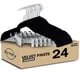 thumbnail image 1 of GVTECH Ganchos de Terciopelo con Clips, Ganchos de Clip de Metal para Pantalones, Perchas de Terciopelo con Muescas para Pantalones, Faldas, Traje, Vestidos y Camisas de Gancho, 1 of 6
