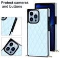 thumbnail image 6 of SaniMore for iPhone 14 Pro Max Magnetic Fragrant Case Support Wireless Charging, Premium PU Leather Cover Built-in Detachable Lanyard 360° All-Inclusive Shockproof Protective Shell, Blue, 6 of 8