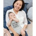 thumbnail image 2 of Happy Birthday Mommy Cute Boy / Girl Bodysuit Mom's Gift Baby Bodysuit 6M (3-6M) Gray Stripes, 2 of 5