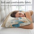 thumbnail image 5 of Starfish Coastal Throw Pillow Covers, Summer Ocean Coral Conch Seagrass Vintage Brown Soft Breathable Pillow Cases with Zipper for Sleeping, Toddler Pillowcases for Couch Bed Sofa Chair 12x20 Inches, 5 of 9