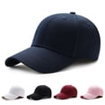 thumbnail image 3 of Men Women Solid Snapback Baseball Ball Cap Outdoor Sports Hats Adjustable Hat, 3 of 4