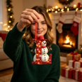 thumbnail image 4 of Qjidjing Snowman Alphabet Letter Ornaments for Christmas Tree, 3.15 inch, Red Xmas Hanging Decor, 2D Acrylic Pendants for Home Party , Letter L, 4 of 6