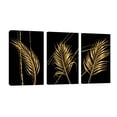 thumbnail image 1 of Cuadro Decorativo Tríptico Vertical Canvas Revolution Hojas Doradas Set De 3 Cuadros 25x38 cm, 1 of 5
