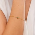 thumbnail image 4 of ANGARA Natural Bezel-Set Round Peridot Chain Bracelet in 14K Yellow Gold for Women (Size-4mm) | August Birthstone, Birthday, Anniversary, Jewelry Gift for Women | Natural Peridot Bracelet, 4 of 10