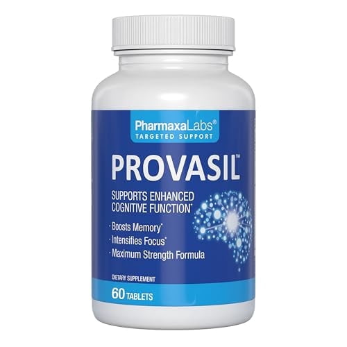 Provasil Maximum Strength Brain Supplement - Boosts Memory & Focus - Increases Mental Performance & Cognitive Health - Phosphatidylserine, Resveratol, Folate, Ginkgo Leaf, Bacopa & More - 60 Tablets