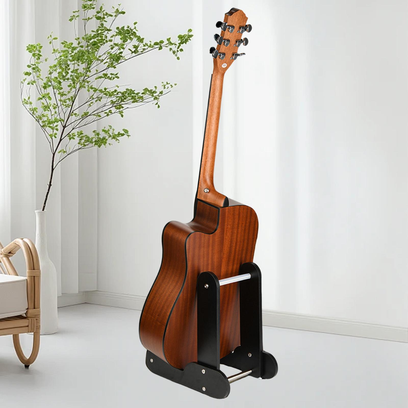 Electric Guitar Stand Storage Holder Display Rack Fiberboard Metal Material for Desktop or Wall