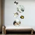 thumbnail image 3 of Designart "Grey-Toned Geode Waves III" Modern Waves Metal Wall Art Set of 5 Piece, 3 of 5