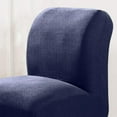 thumbnail image 4 of Chair Covers High Stretch Armless Chair Covers for Living Room Luxury Thick Velvet Chair Slipcovers Modern Furniture Protector with Elastic Bottom, Machine Washable, Navy Blue, 4 of 8