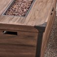 thumbnail image 4 of Beckley Outdoor 4 Piece Acacia Wood Conversational Set with Fire Pit, 4 of 9