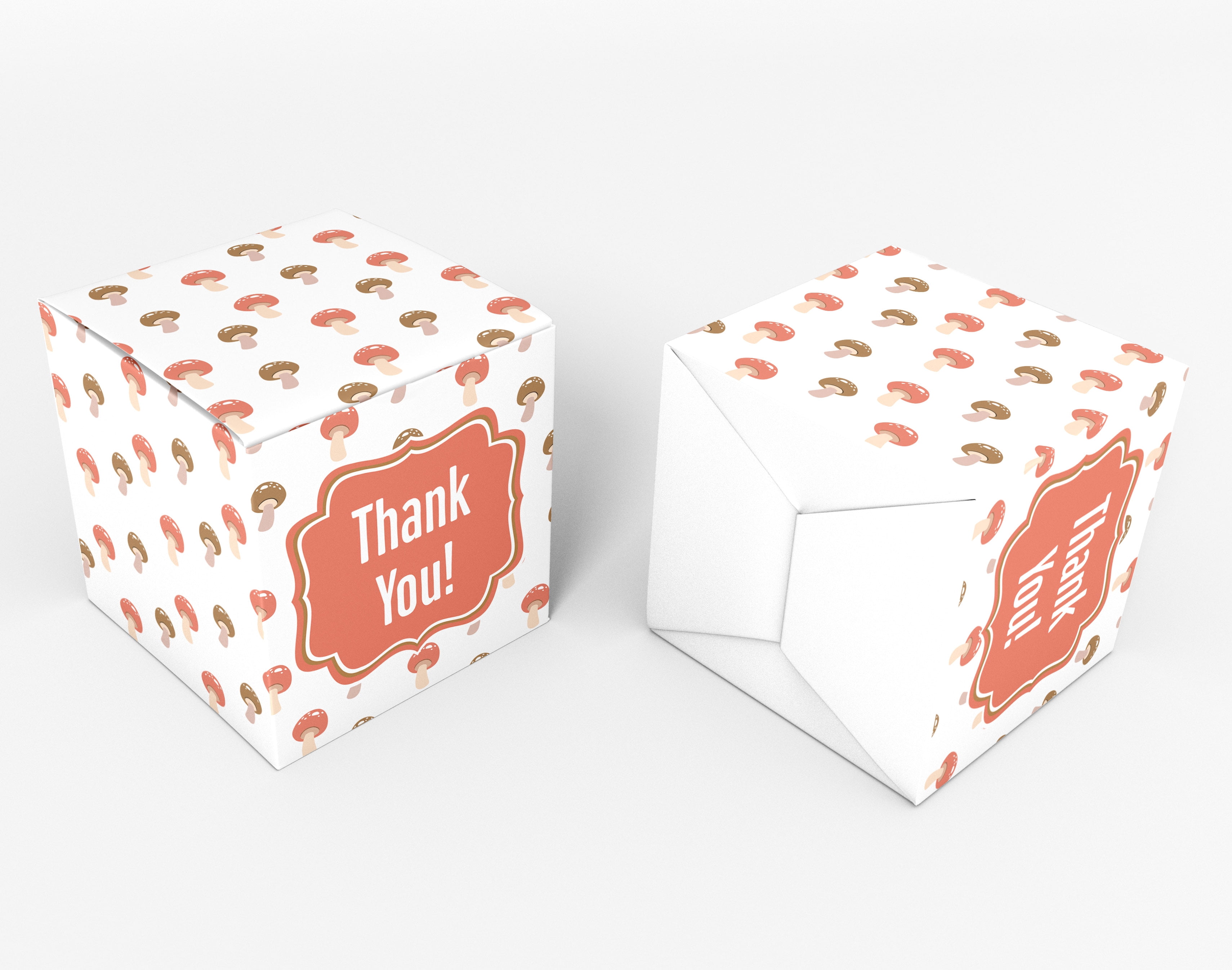 InkdotpotPaper Box -Mini Favor Box ForBaby Shower4x4x4 Inches Paper Gift Boxes, Candy Paper Box For Party Favors, Baby ShowerFox,Boy / GirlTheme- Pack Of 20-a