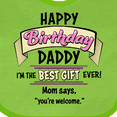 thumbnail image 4 of Inktastic Happy Birthday, Daddy Best Ever in Pink Boys or Girls Baby Bib, 4 of 4
