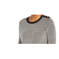thumbnail image 2 of Charter Club Women's Textured Contrast-Trim Sweater Black Size X-Small, 2 of 3