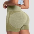 thumbnail image 2 of felwors Tummy Control Biker Shorts Lifting Seamless Yoga Athletic with Pockets Running Yellow for Size L, 2 of 6