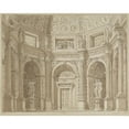thumbnail image 2 of Tranquillo Orsi 14x12 Black Ornate Wood Framed Double Matted Museum Art Print Titled: Stage Design, with Four Other Drawings, 2 of 5