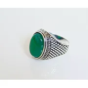Mens Handmade Ring, Turkish Handmade agate Ring, Men Ring, 925 silver