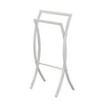 thumbnail image 3 of Coronado Double Free Standing Modern Bathroom Towel Rack Stand, White Metal, 3 of 3