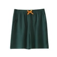 thumbnail image 3 of YOIAVAIOY Shorts for Women 2026 Fashion Elastic High Waisted Cotton Linen Wide Leg Short Loose Casual Summer Shorts with Pocket Army Green XXL, 3 of 4