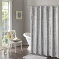 thumbnail image 3 of Gracie Mills Isabelle Geometric Metallic Lightweight Shower Curtain - GRACE-9140, 3 of 3