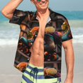 thumbnail image 5 of Yiaed Classic Floral Blue Skate Shoes Print Hawaiian Shirt for Men Short Sleeve Button Down Shirts Beach Shirts for Men-XX-Large, 5 of 5