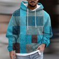 thumbnail image 2 of Men's Print Plush Warm Coat Fleece Sweater Casual Coat Pocket Sweater Autumn Winter Coat2XL, 2 of 5