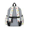 thumbnail image 3 of LightColorful BirdsFootprints Pattern Cute School Backpack with Padded Back and Adjustable Shoulder Straps 13.4"x11"x4.7", 3 of 5