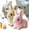 White+Brown+Pink, variant on Bunny Pal, Family Bunny, Libiyi/Petsboro⢠Bunnypal, Bunby - My Realistic Bunny Toy Wollera Horizons, Interactive Rabbit Toy - Jumping, Twitching, and Ears