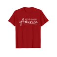 thumbnail image 4 of 250 Anniversary USA Shirt Women Trendy Print Patriotic American Flag Tops Pullover Casual Loose V Neck Short Sleeve T Shirts, 4 of 4
