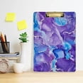 thumbnail image 6 of 12.5"x9" Blue Purple Marble Texture Clipboards, Standard A4 Letter Size Nursing Clipboard with Low Profile Metal Clip Decorative Clip Board for Office Supplies,Silver, 6 of 7