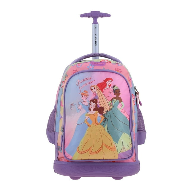 Mochila Chenson Con Ruedas Y Luces Led Disney Princesas Escolar Primaria PR70559-V Princs