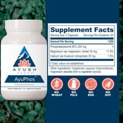Ayush Herbs AyuPhos Phosphatidylserine Supplement for Adrenal and Cognitive Function, 200 mg, 90 Capsules
