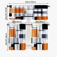 thumbnail image 2 of Orange Geometric Blackout Kitchen Window Tier Curtains and Valance Set, 36 Inch Window Curtains Set with Rod Pocket, Abstract Art Curtains Set for Small Windows, Living Room or Bathroom, 2 of 6