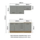 thumbnail image 3 of Cocina Integral Completa Modular Madesa Agata 180cm MG, 3 of 5