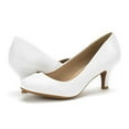 thumbnail image 2 of Dream Pairs Women Bridal Slip On Wedding Shoes Party Dress Low Heel Pumps Shoes, 2 of 7