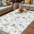 thumbnail image 2 of Fsddascl White Jellyfish Coral Outdoor Rug for Patio/Deck/Porch, Non-Slip Large Area Rug 6 x 9 Ft, Summer Ocean Coastal Conch Shell Indoor Outdoor Rugs Washable Area Rugs, Camping Rug Carpet, 2 of 5