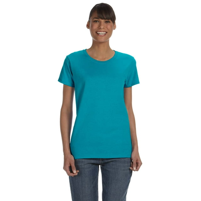 Gildan T-Shirt en Jersey de Confort à Col Épais avec Ruban pour Femmes, Style G5000L