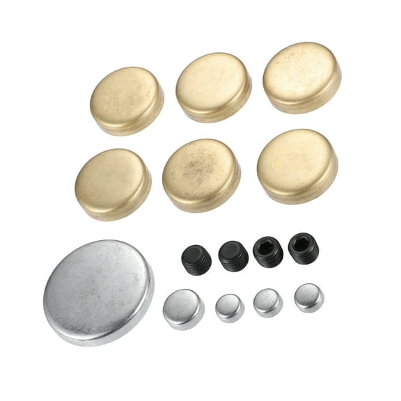 Unique Bargains Car Engine Brass Freeze Plug Parts for Small Block 255ci 260ci 289ci 302ci 1962‑2001 Metal 1 Set