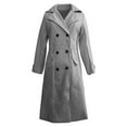 thumbnail image 4 of HJYCHN Women Wool Blend Trench Coat Double Breasted Classic Long Overcoat for Winter Warmth and Elegant Design Grey S, 4 of 4