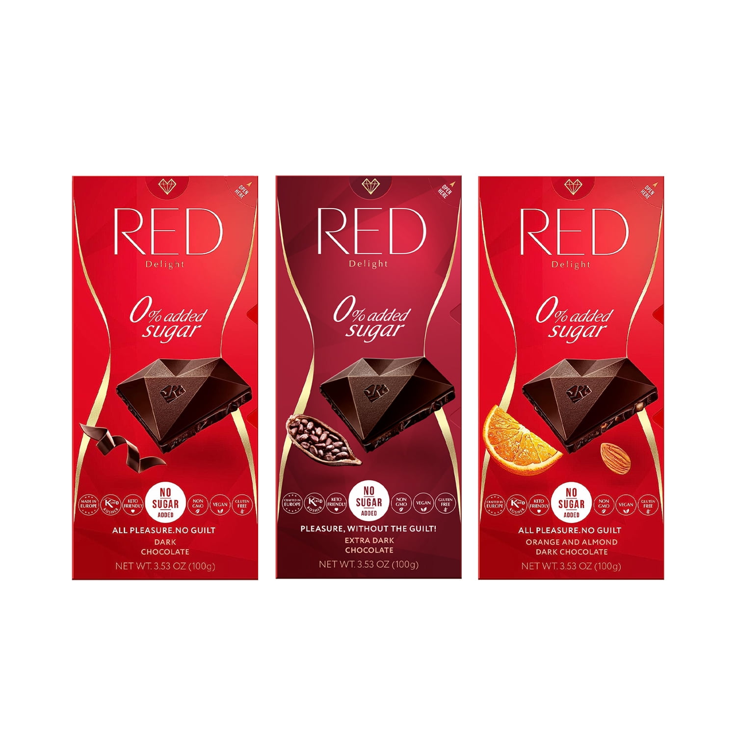 RED Chocolate 12 Bar Variety Pack