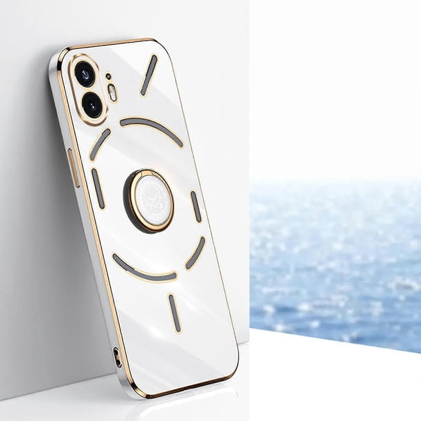 Funda con revestimiento de tacto suave compatible con Nothing Phone 2 con soporte de anillo compatible con Nothing Phone 2 s202412246485