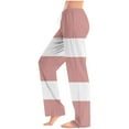 thumbnail image 3 of Ixbnca Women's Lounge Pants Color Block Wide Leg Casual Pants with Drawstring Comfy Loose Pajama Trousers, 3 of 6
