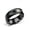 Black, variant on Stainless Steel Temperature Sensitive Ring for Couples and Health Enthusiasts