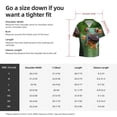 thumbnail image 5 of Saiise Chemise Décontractée à Carreaux pour Hommes avec Imprimé Grenouille aux Yeux Rouges, Chemise Habillée à Manches Courtes avec Poche, Idéale pour le Travail Ou un Usage Quotidien-Moyen, 5 of 5